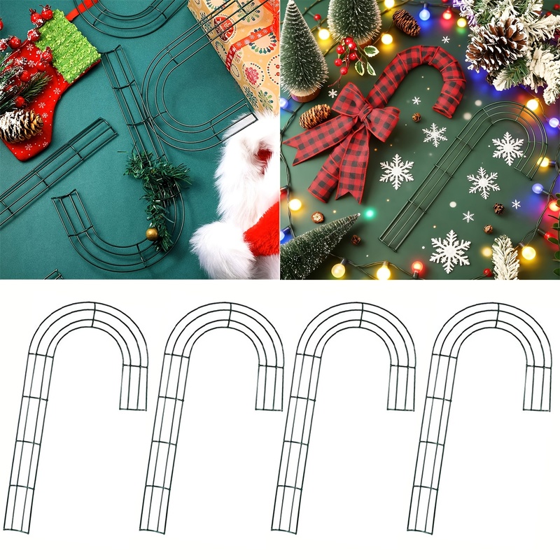 Wreath Form Wire - J‑Shaped Metal Wire Wreath Frames, DIY