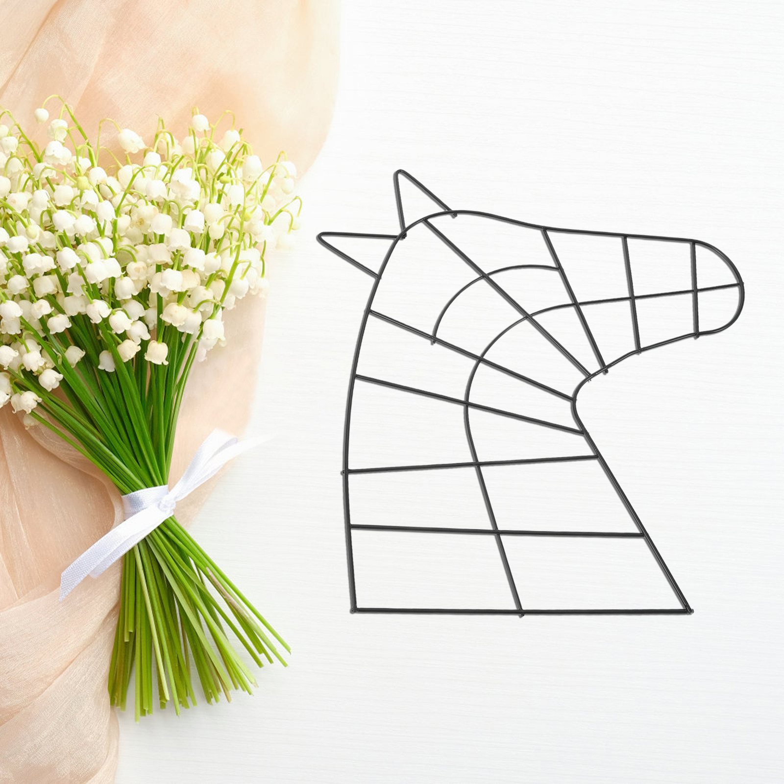 Wreath Form Wire - 2Pcs Head Wreath Form Metal Floral