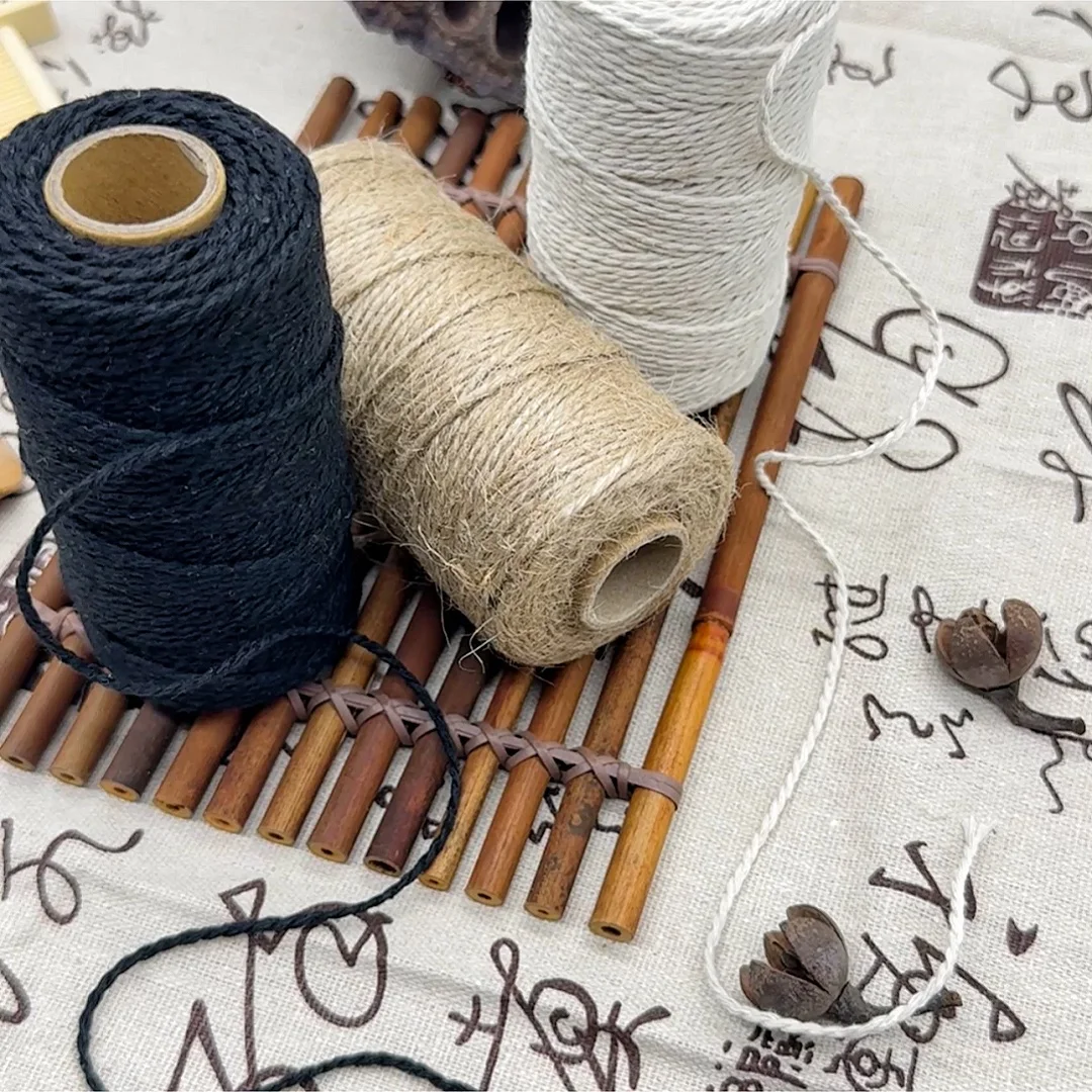Twine Jute Natural - 3Pcs Black White Natural Twine Set