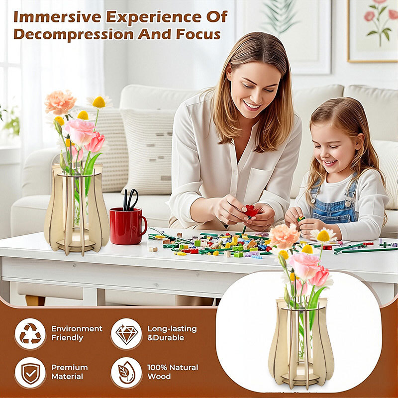 Wooden Puzzle Vase For Bouquet - Florist Supply Vases review and price