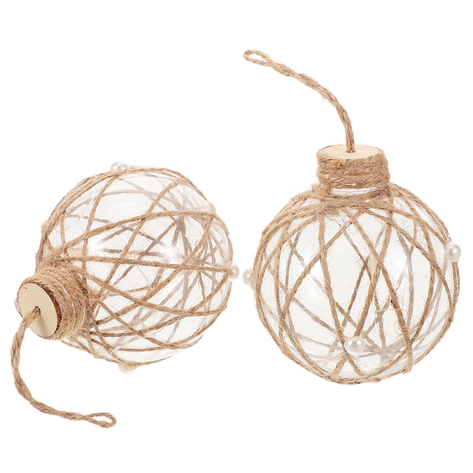 2Pcs Clear Shatterproof Plasti - Twine Jute Natural review and price