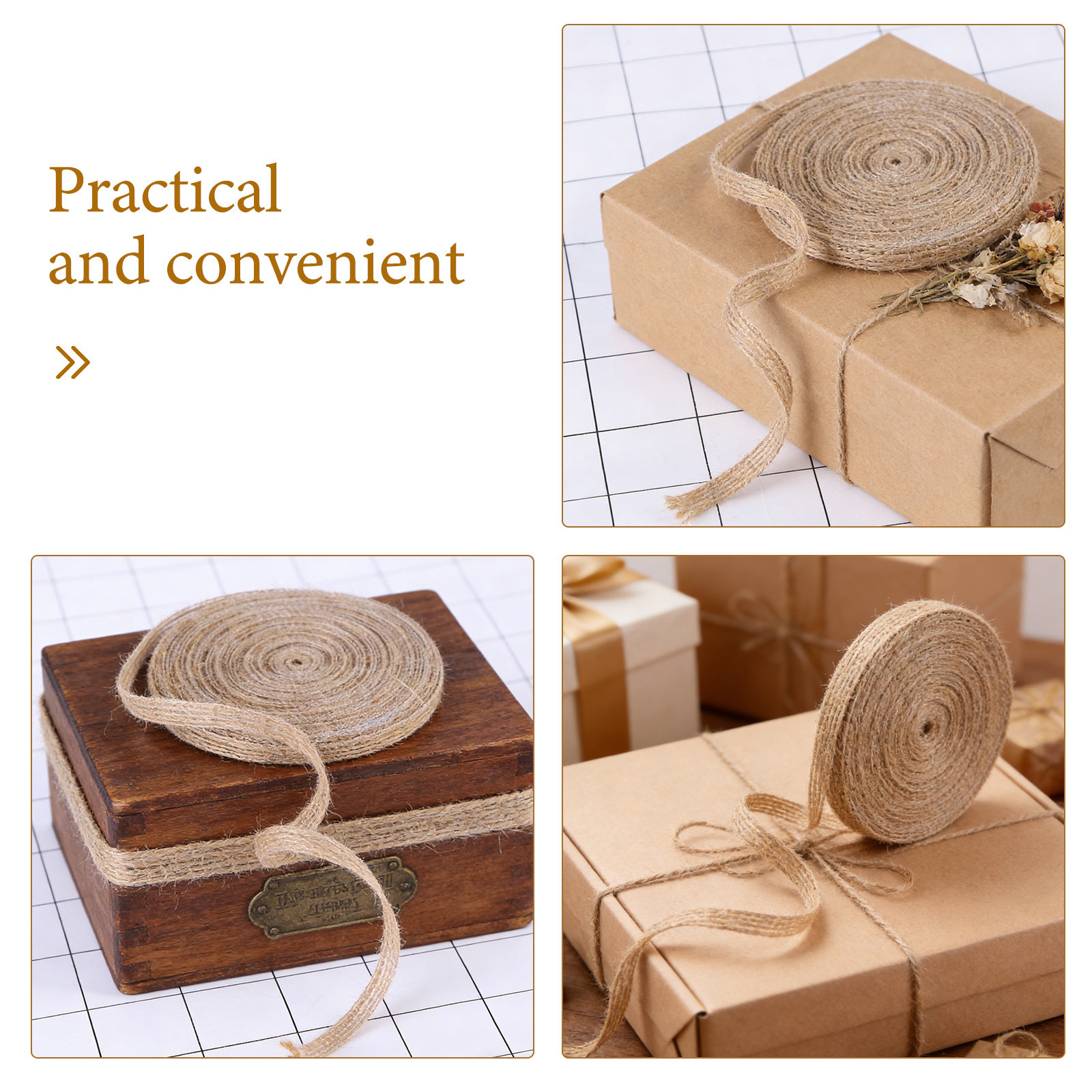 2 Rolls Natural Jute Burlap Ri - Twine Jute Natural review and price