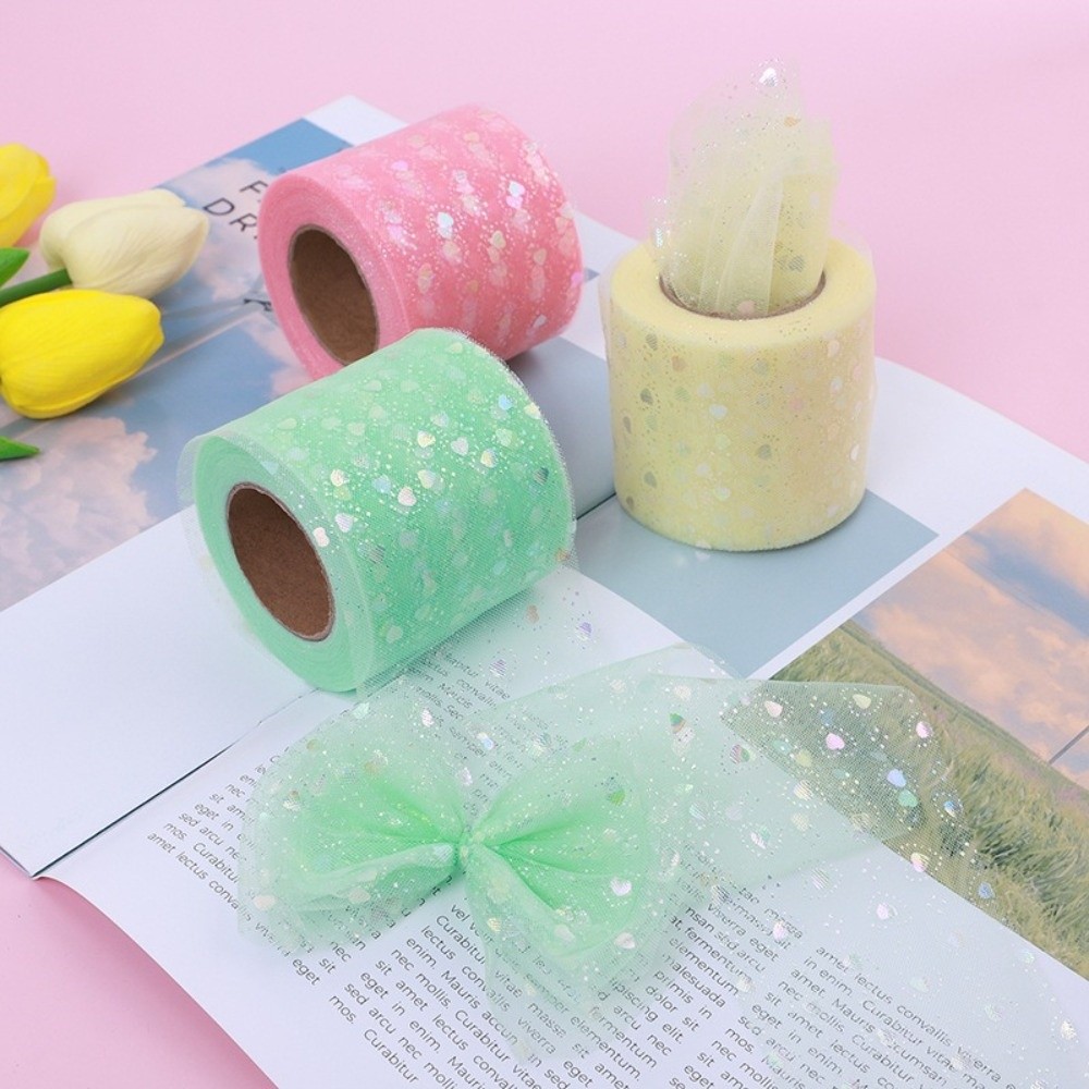 Illusory 25Yards Heart-shaped  - Ribbon Organza Roll review and price