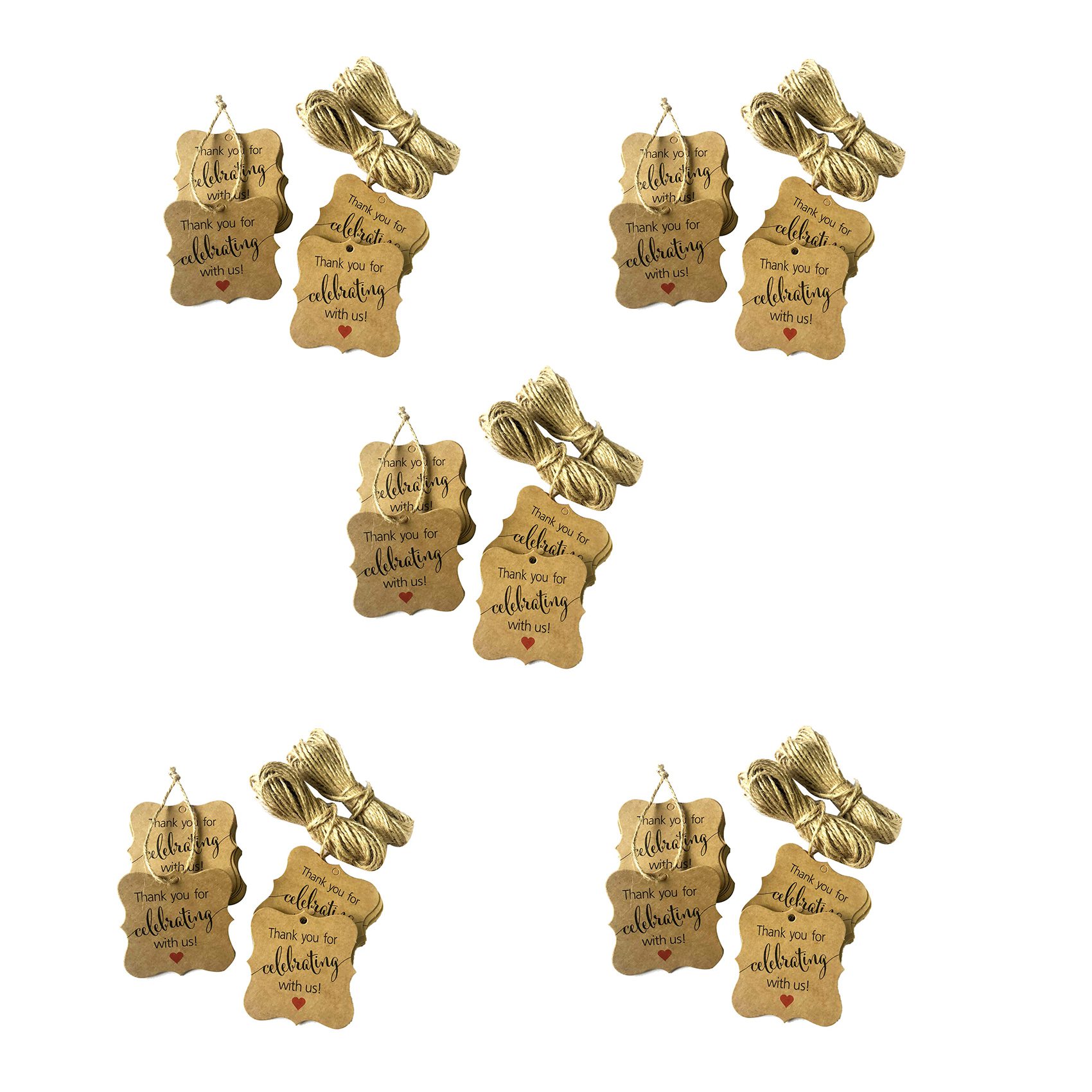 AB33-500 Pcs Thank You For Cel - Twine Jute Natural review and price
