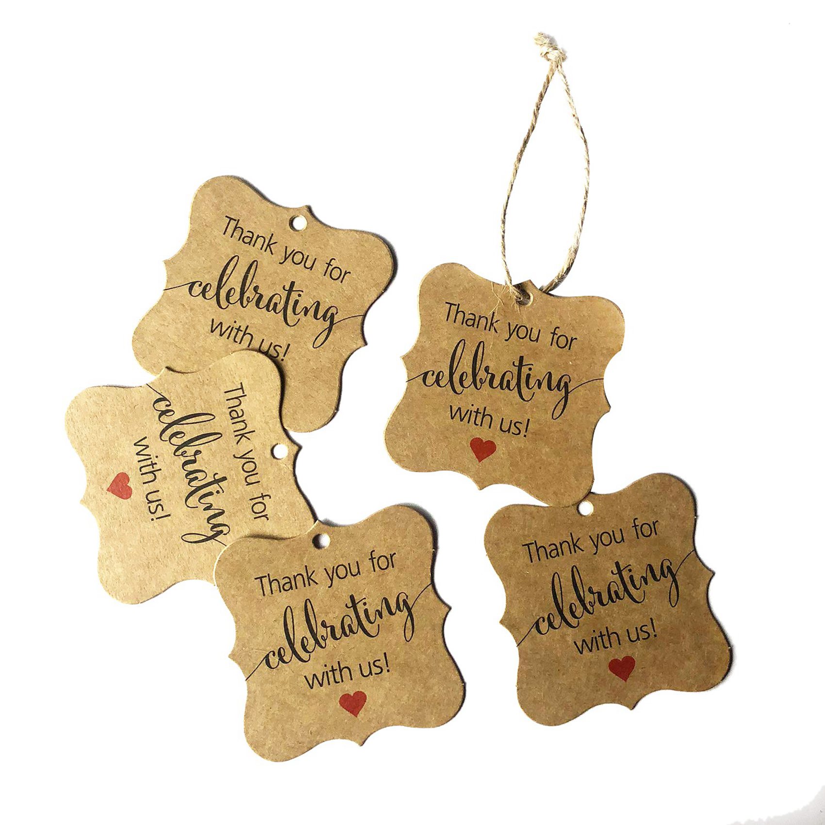 AB33-500 Pcs Thank You For Cel - Twine Jute Natural review and price